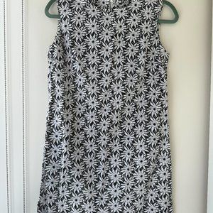 Vintage/Unknown Brand - Dress, Black/White Floral Cut-outs, S-M